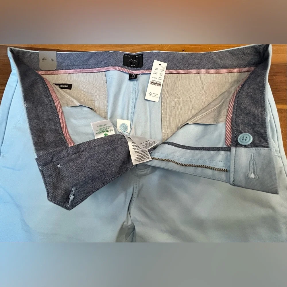 NWT J. Crew: 770™ Straight-fit Stretch Chino Pant in Blue, W31 X L30 & W34 X L34 - Picture 9 of 13